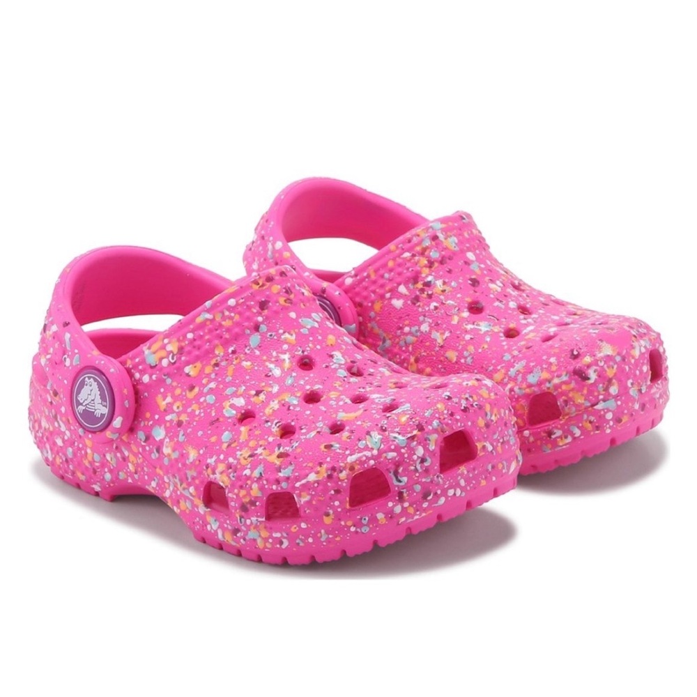 CROCS Kids Hot Pink Confetti Clogs